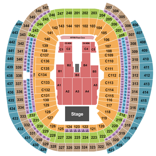 Allegiant Stadium Caitlyn Smith Seating Chart